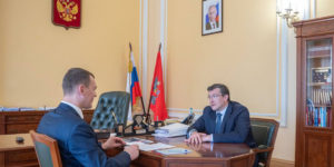 Министр спорта Михаил Дегтярев обсудил подготовку к форуму с губернатором Глебом Никитиным